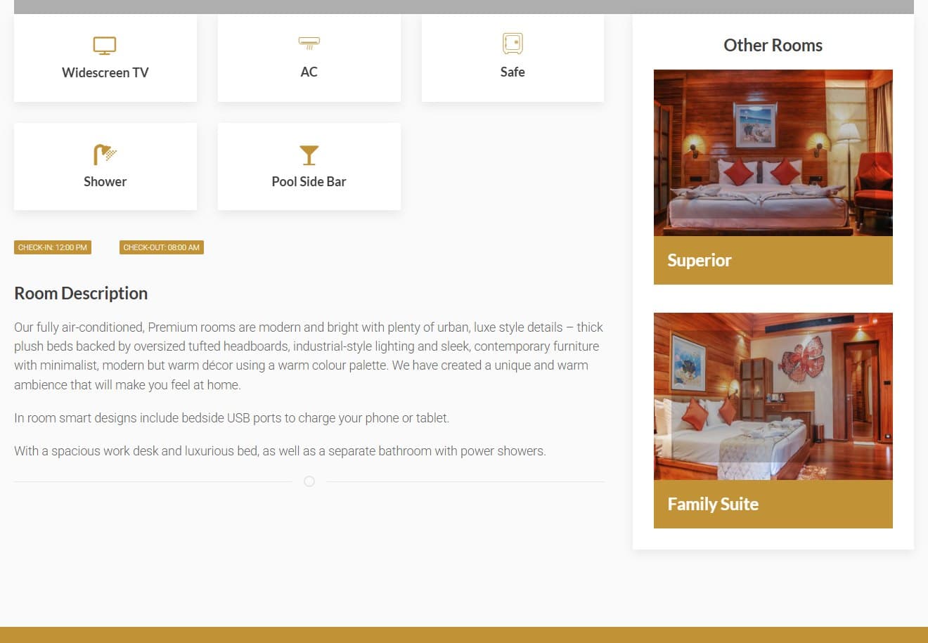Room pages that sell the stay